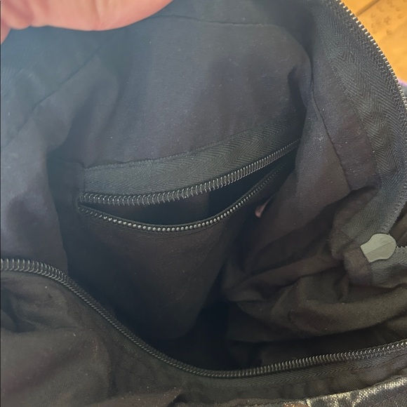 Bohemian Purple and Black Embroidered Shoulder Bag - Picture 3 of 3